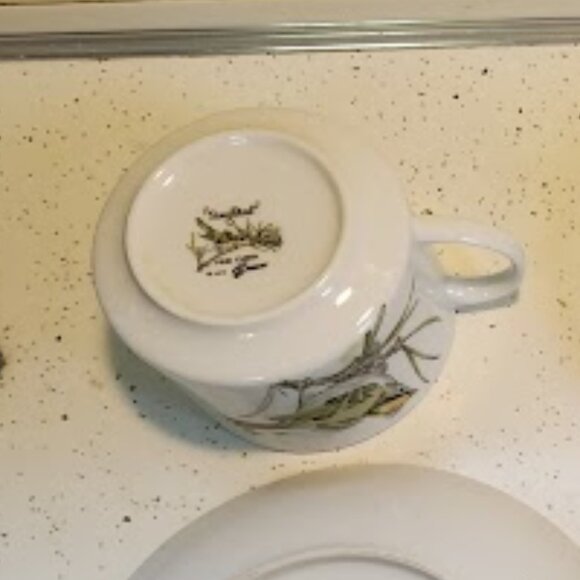Vintage 1976 Enesco Fine China "Song Birds" Mug & Dinner Plate - Picture 2 of 3